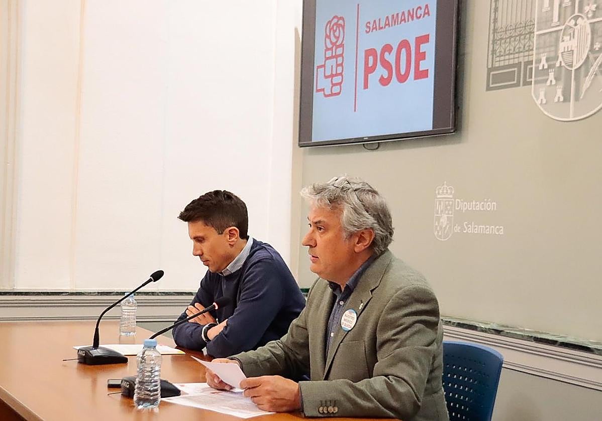 Fernando Rubio y Mario Cavero en la rueda de prensa
