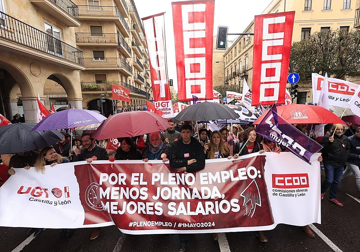 Salamanca marcha este 1º de mayo por el pleno empleo: menos jornada, mejores salarios