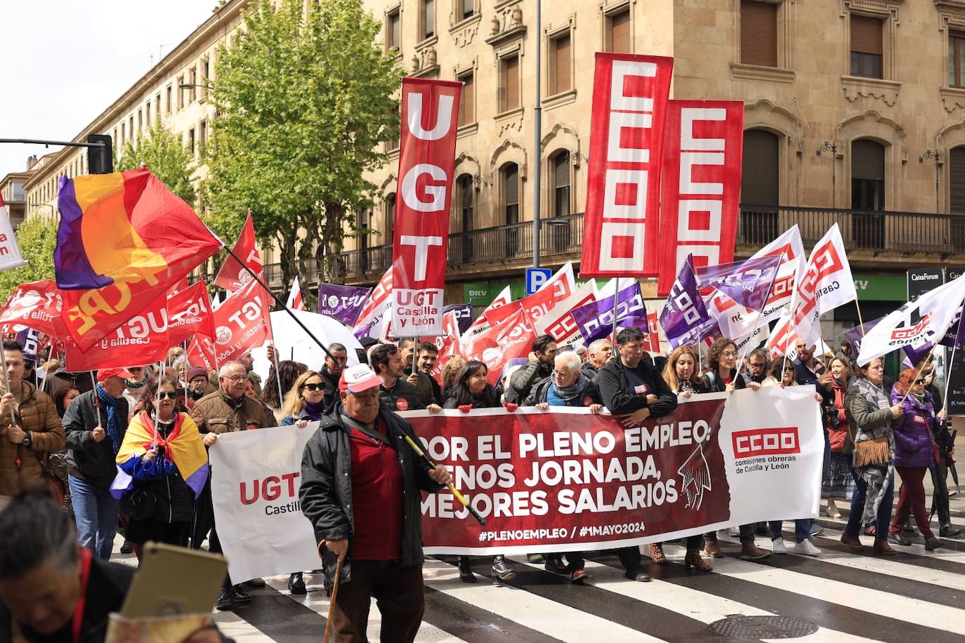 Salamanca marcha por el Día Internacional de los Trabajadores