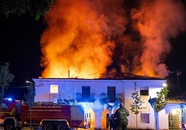 Incendio de las viviendas en Águeda