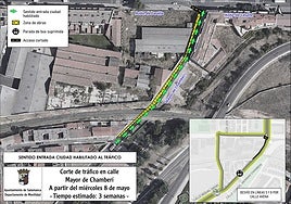 Mapa del corte de tráfico