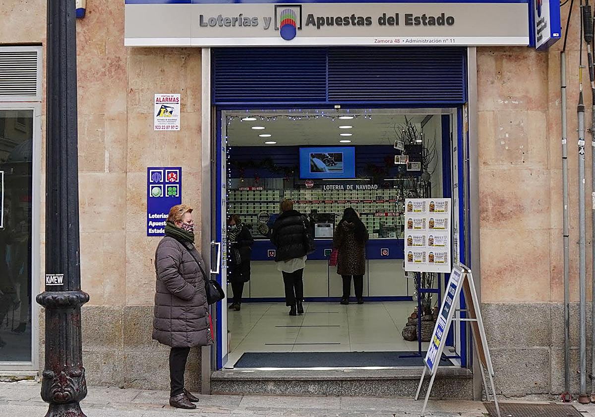 Despacho de lotería en Salamanca.