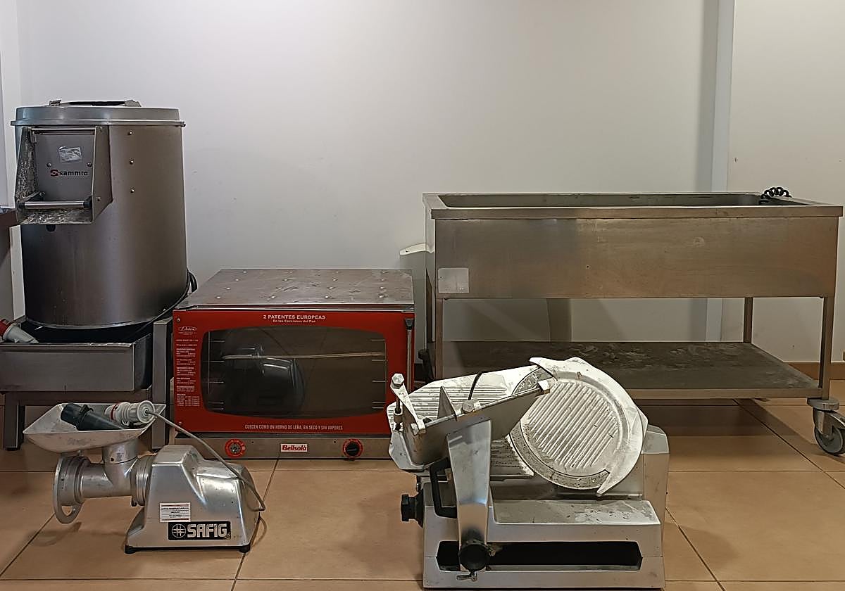 Imagen de la maquinaria sustraida en la empresa.