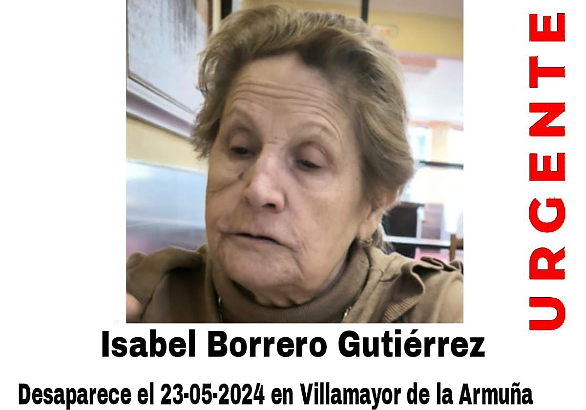 Imagen de la mujer desaparecida este jueves en Villamayor de la Armuña.