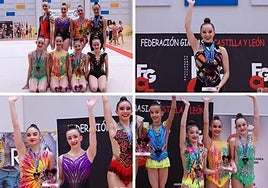 Componentes del Rítmica Salamanca en el Autonómico.