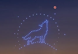 Espectáculo con drones.