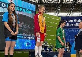 Marta García Rincón, en lo alto del podio nacional.