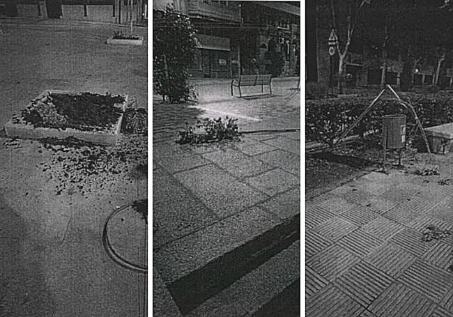 Daños recogidos en el parte de la Policía Local.
