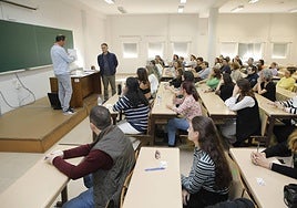 Imagen de archivo de un examen de oposición.