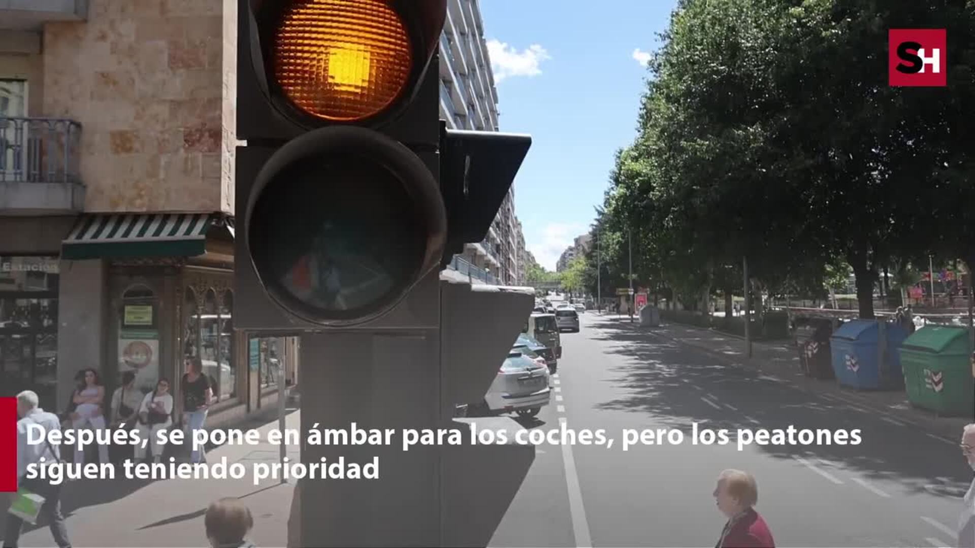 Así funcionan los semáforos 'Pelican': peligro en verde y ámbar