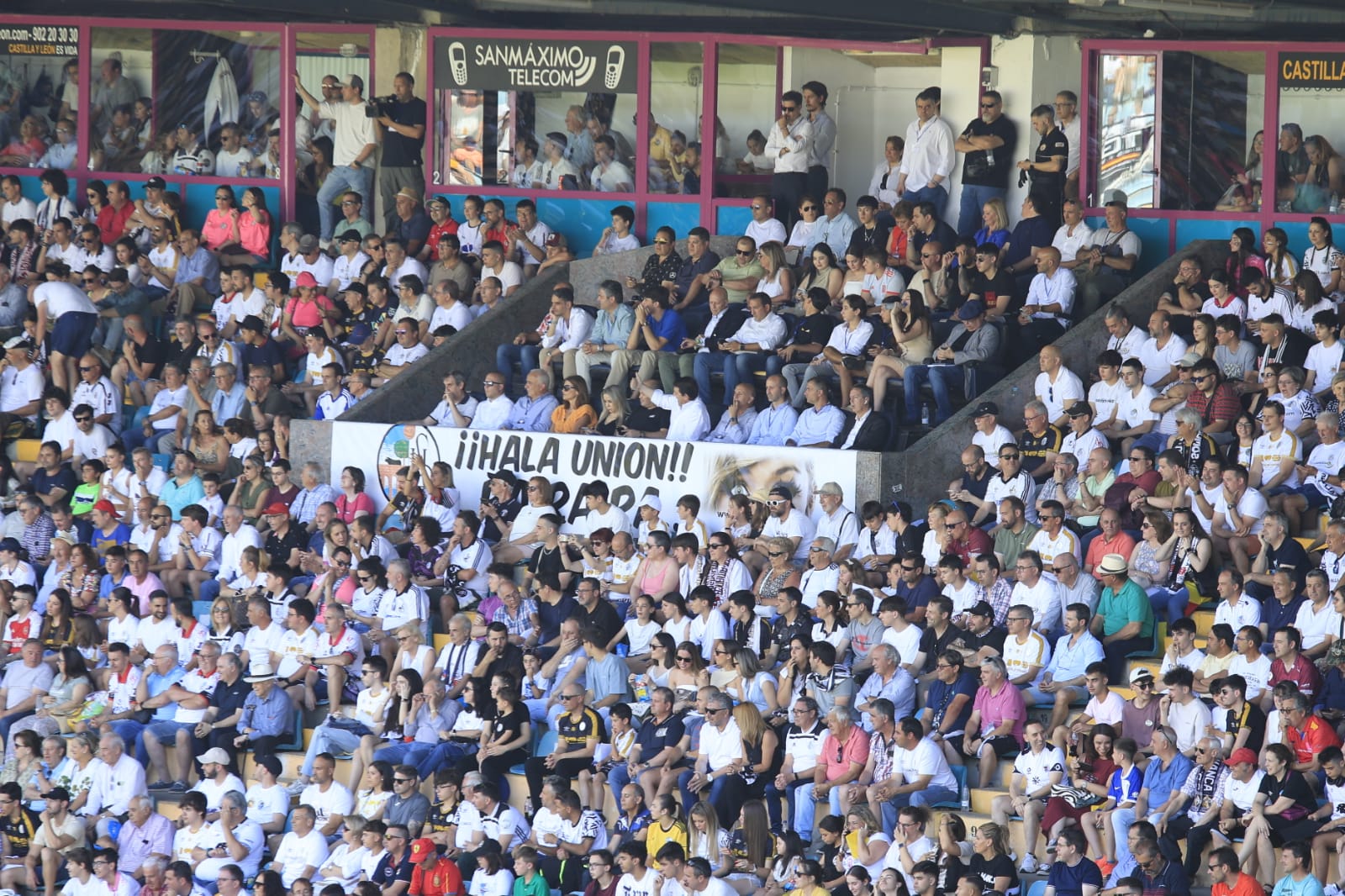 El palco del Helmántico, repleto