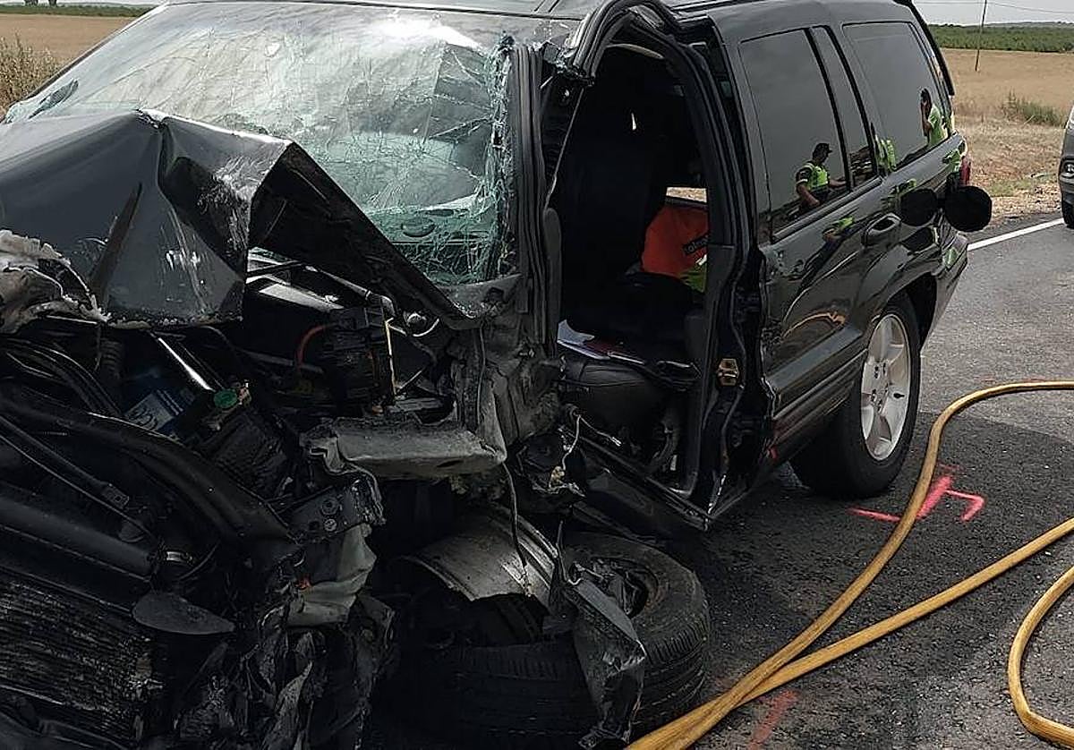 Estado en el que ha quedado uno de los vehículos implicados.