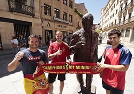 Alejandro Silleros, Jesús Fraile y Álex Esteban (de izquierda a derecha)