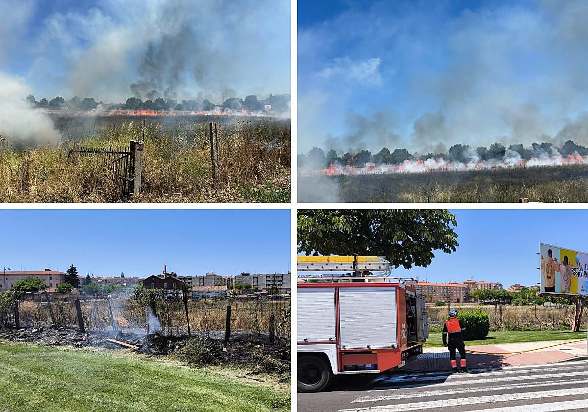 El incendio ocurrido en el descampado al final del Camino de las Aguas