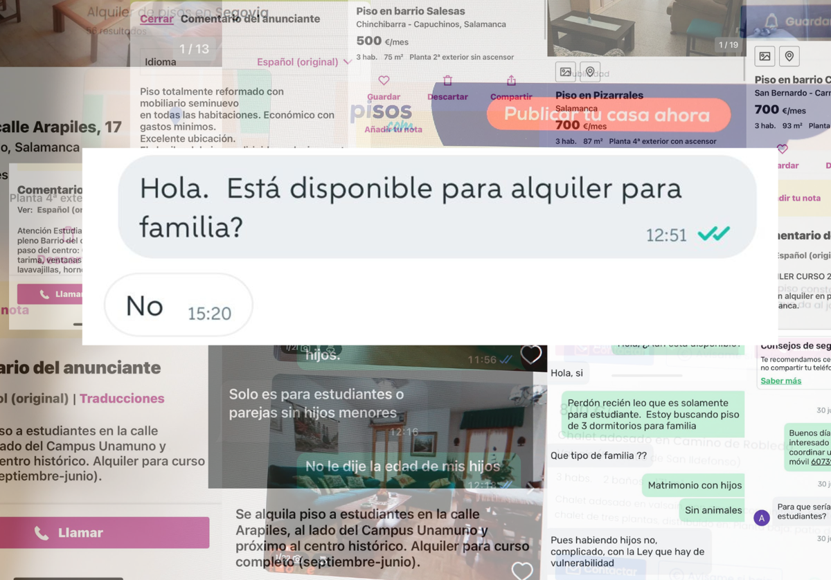 La odisea de una familia para alquilar piso en Salamanca: «Solo estudiantes o sin hijos»