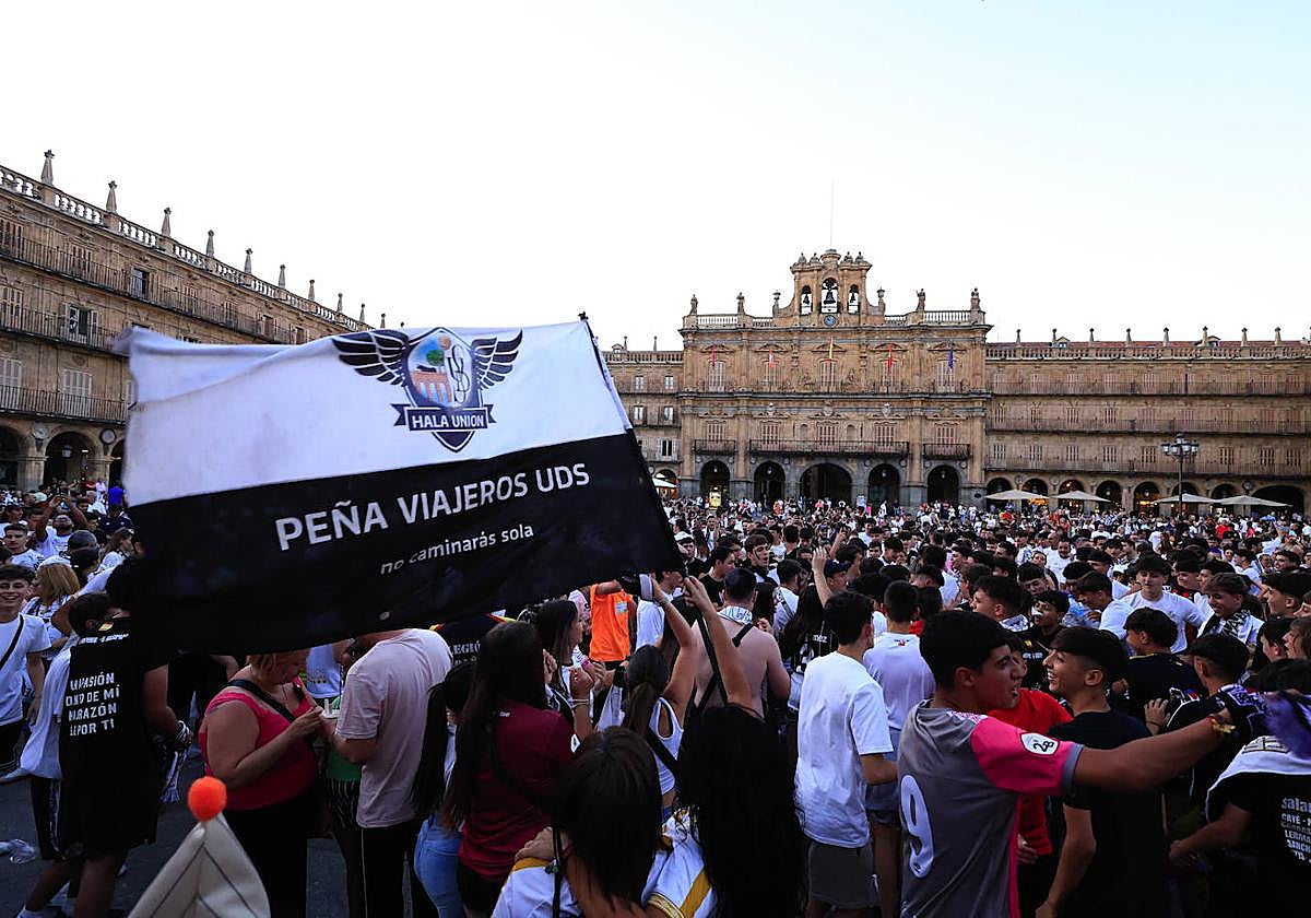 Celebración del ascenso a Segunda RFEF del Salamanca CF UDS