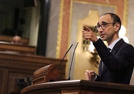 David Serrada durante una intervención en el Congreso de los Diputados.
