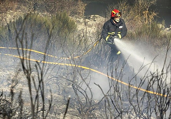 Imagen de archivo de un incendio en la zona de Ciudad Rodrigo.