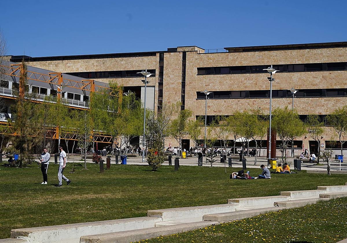 Estudiantes en el campus de la USAL