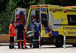 Una ambulancia en Salamanca, en una imagen de archivo.