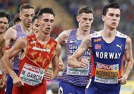 Mario García Romo, en la final del Europeo de Munich, en la que logró el bronce.