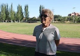 Rosa Colorado, en la pista de Salas Bajas.