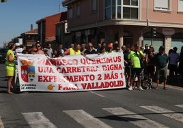 Un momento de la protesta de este domingo.