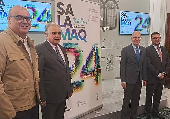 Participantes en la presentación de la feria agropecuaria.