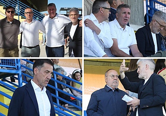 Balta, Villafañe, Medina, Olabe, Barbará y Relaño, en las gradas del Reina Sofía.