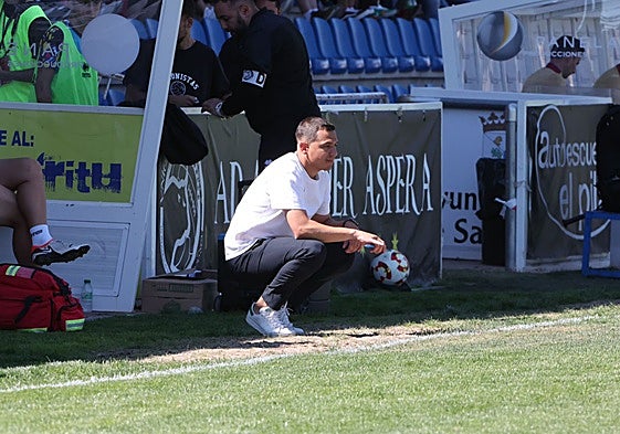Dani Llácer, durante el partido ante el FC Barcelona B