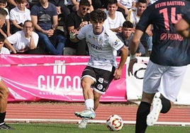Yago, en el partido ante el Real Avilés.