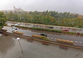 La capital recibió también intensas precipitaciones este lunes.