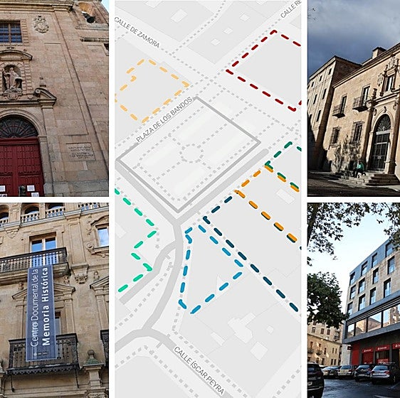 La plaza de las contiendas de Salamanca que dedica sus palacios a ciencia, idioma y cultura