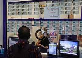 Imagen de archivo de una administración de lotería.