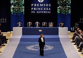 Ana Blandiana, en la ceremonia de los Princesa de Asturias 2024.