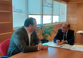 Reunión entre David Mingo (i) y José Manuel Jiménez.