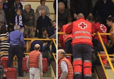 Susto en Würzburg con una aficionada durante el Avenida-CBK Mersin