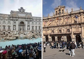 Las normas de la Fontana de Trevi en la Plaza Mayor de Salamanca: prohibido fumar, entrada gratis