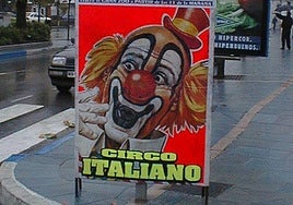 Cartel de un circo en una imagen de archivo.