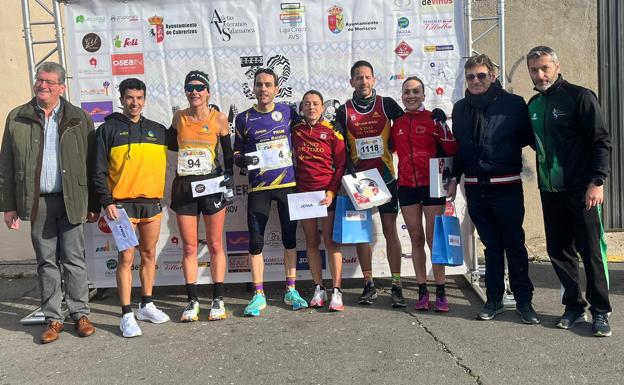 Los primeros clasificados en la cuarta carrera de la Liga de Cross de Cabrerizos.