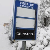 Corte total de la subida a la Peña de Francia por nevada