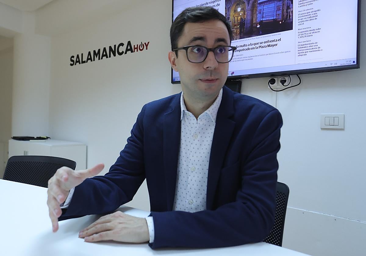 José Luis Mateos, durante la entrevista en la sede de Salamancahoy.