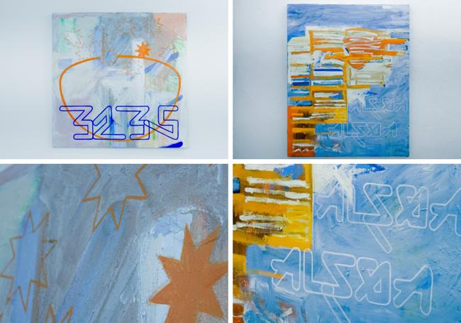 La obra 'Estrellas' a la izquierda y la obra 'Alexa' a la derecha.