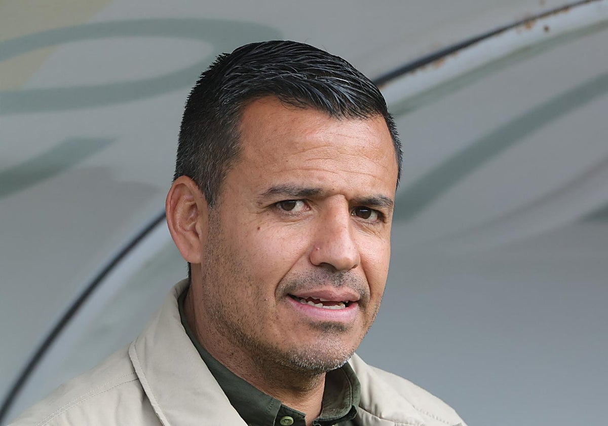 Rafa Dueñas, este domingo en el estadio Helmántico