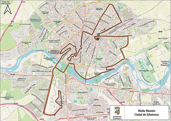 Los cortes de tráfico y desvíos este domingo en Salamanca por la Media Maratón