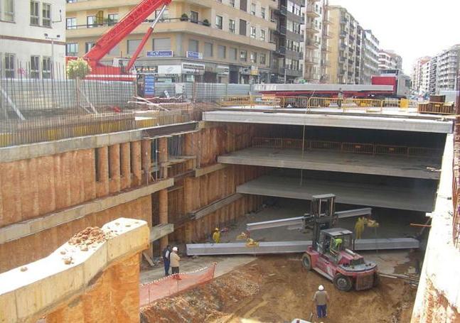 Imagem das obras de construção.