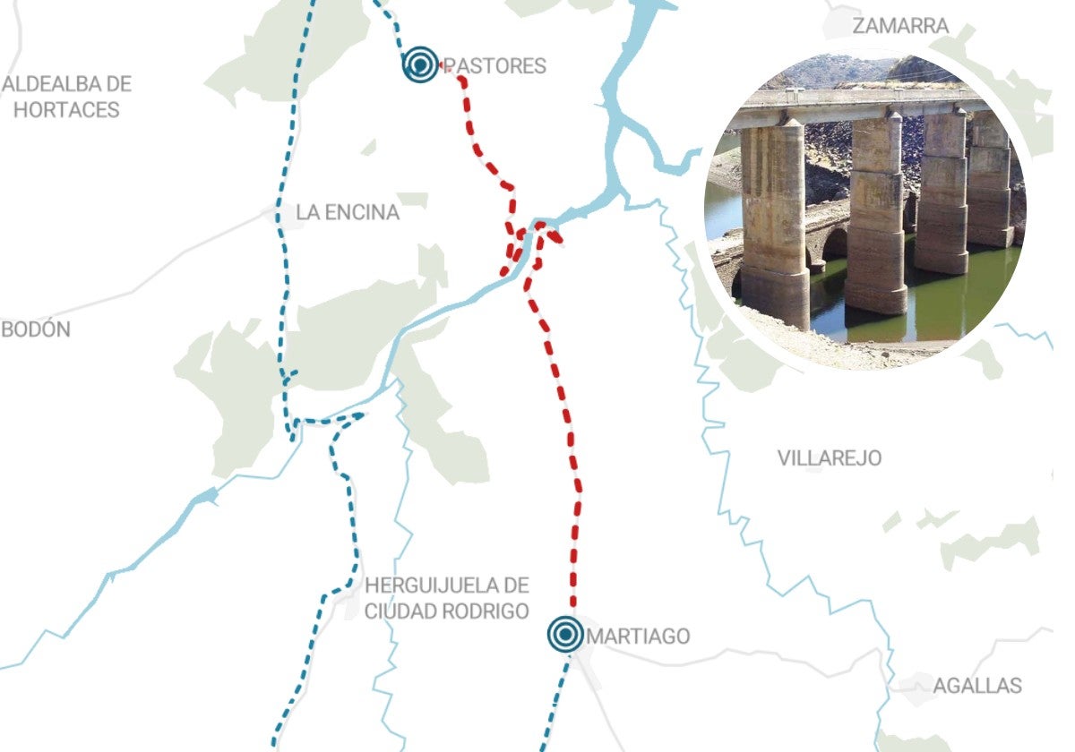 El largo desvío entre dos remotos pueblos de Salamanca por el corte de una carretera