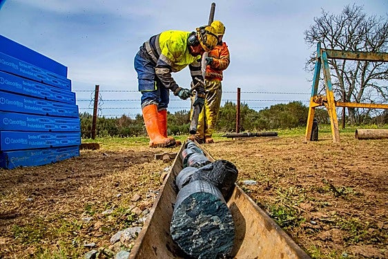 Catas en el yacimiento de Canalita en Villasrubias.