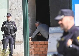 Intervención policial durante un desalojo en Valladolid en una imagen de archivo.