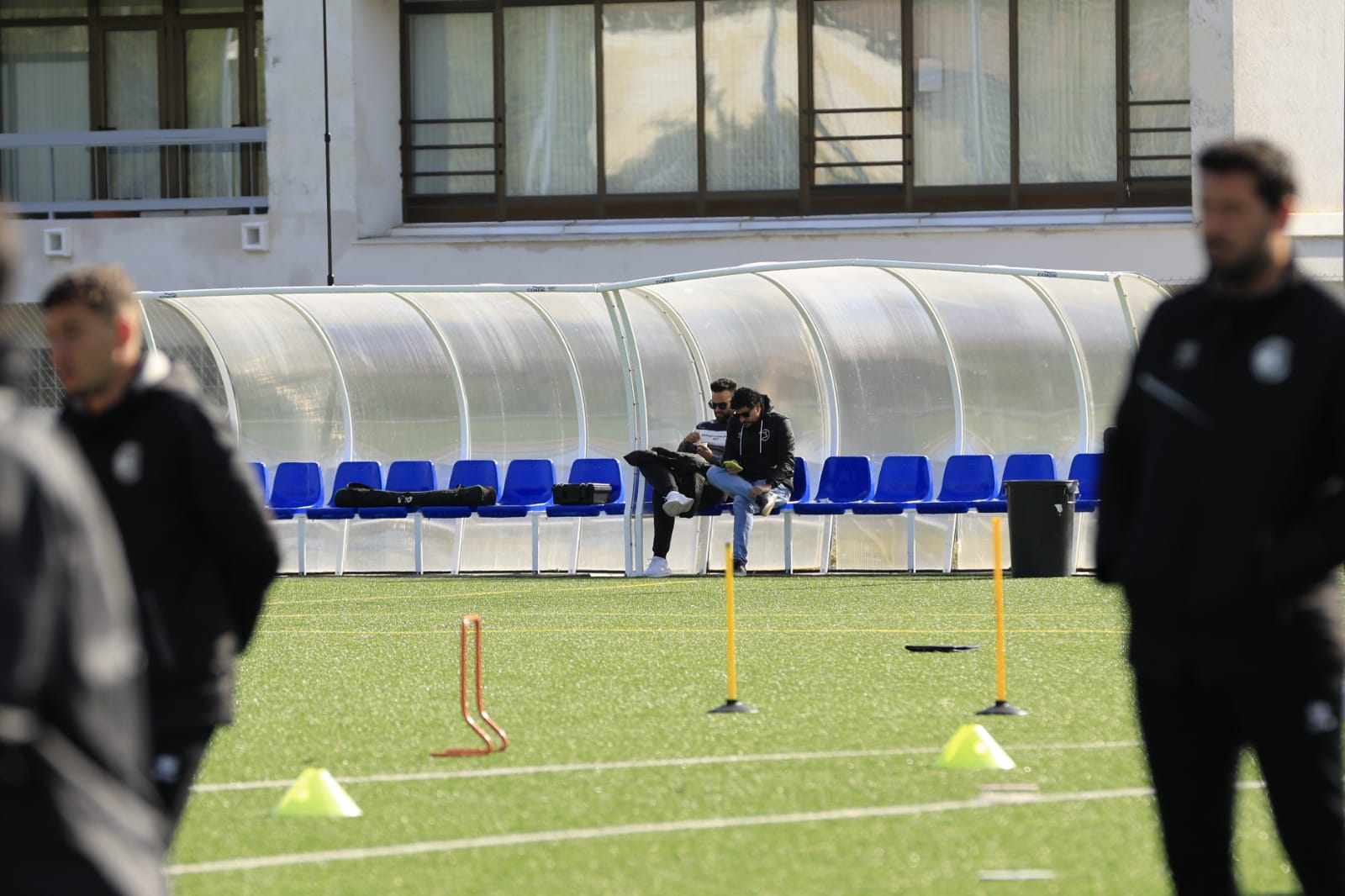 Primer equipo y afición comparten fuerzas antes del Unionistas-Arenteiro